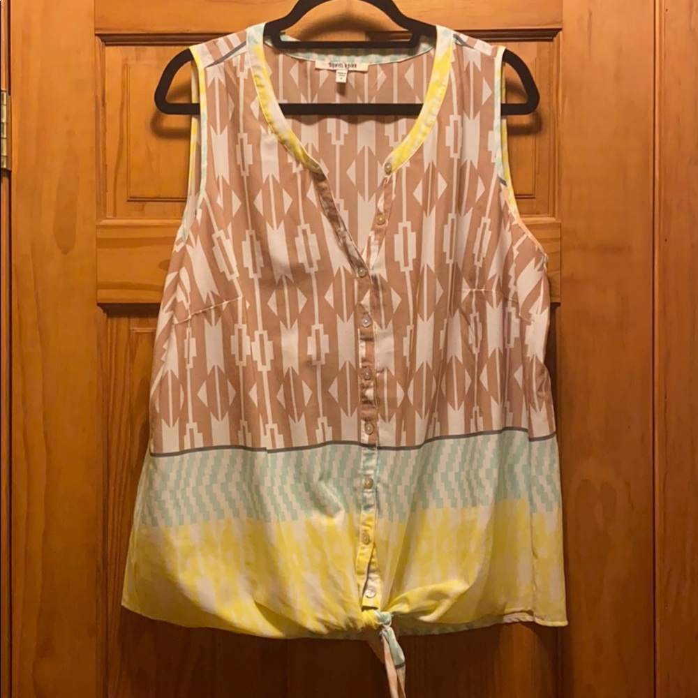 Daniel Rainn Aztec Print Tank Top